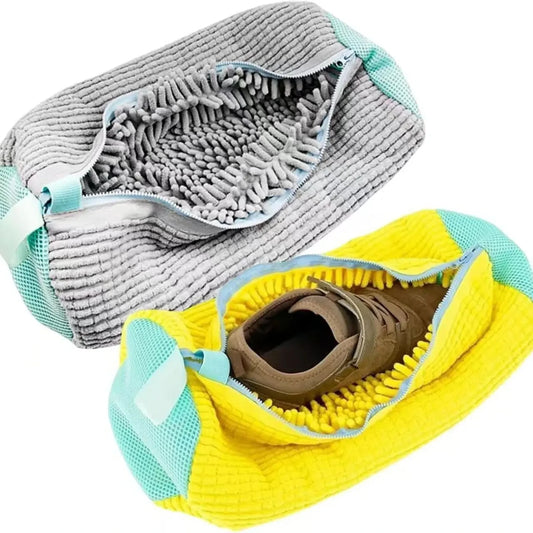 1PCS Wash Shoes Bag Padded Net Laundry Shoes Protector Fluffy Fibers Polyester Washing Shoes Machine Laundry Bag Drying Bags