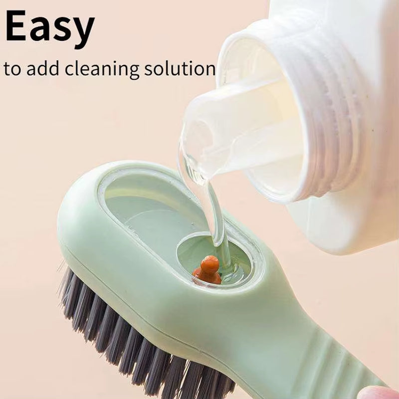 2024 New Washing Soft Clothes Sneaker Cleaning Multifunctional Liquid Shoes Brushes with Dispenser