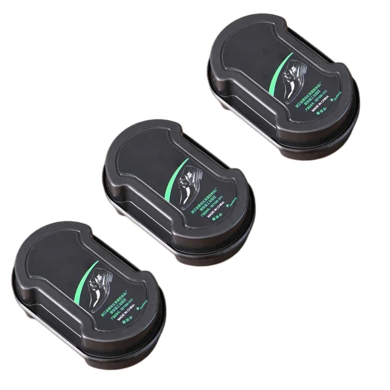 All-In-One Disposable Shoe Shine Sponge, Portable Water-Free Leather Polish Brush for Black Dress Shoes Leather Bags 1/2/3Pcs