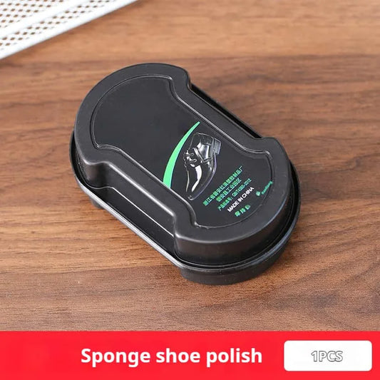 All-In-One Disposable Shoe Shine Sponge, Portable Water-Free Leather Polish Brush for Black Dress Shoes Leather Bags 1/2/3Pcs