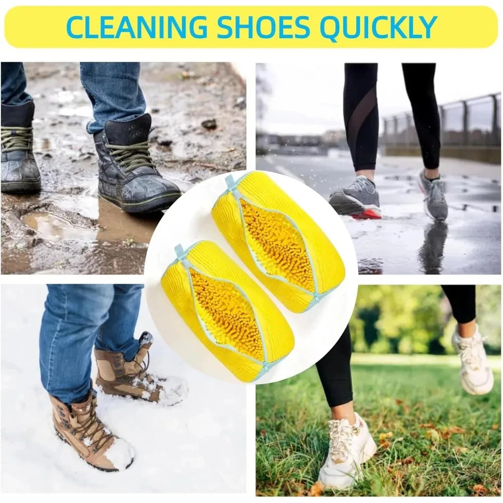1PCS Wash Shoes Bag Padded Net Laundry Shoes Protector Fluffy Fibers Polyester Washing Shoes Machine Laundry Bag Drying Bags